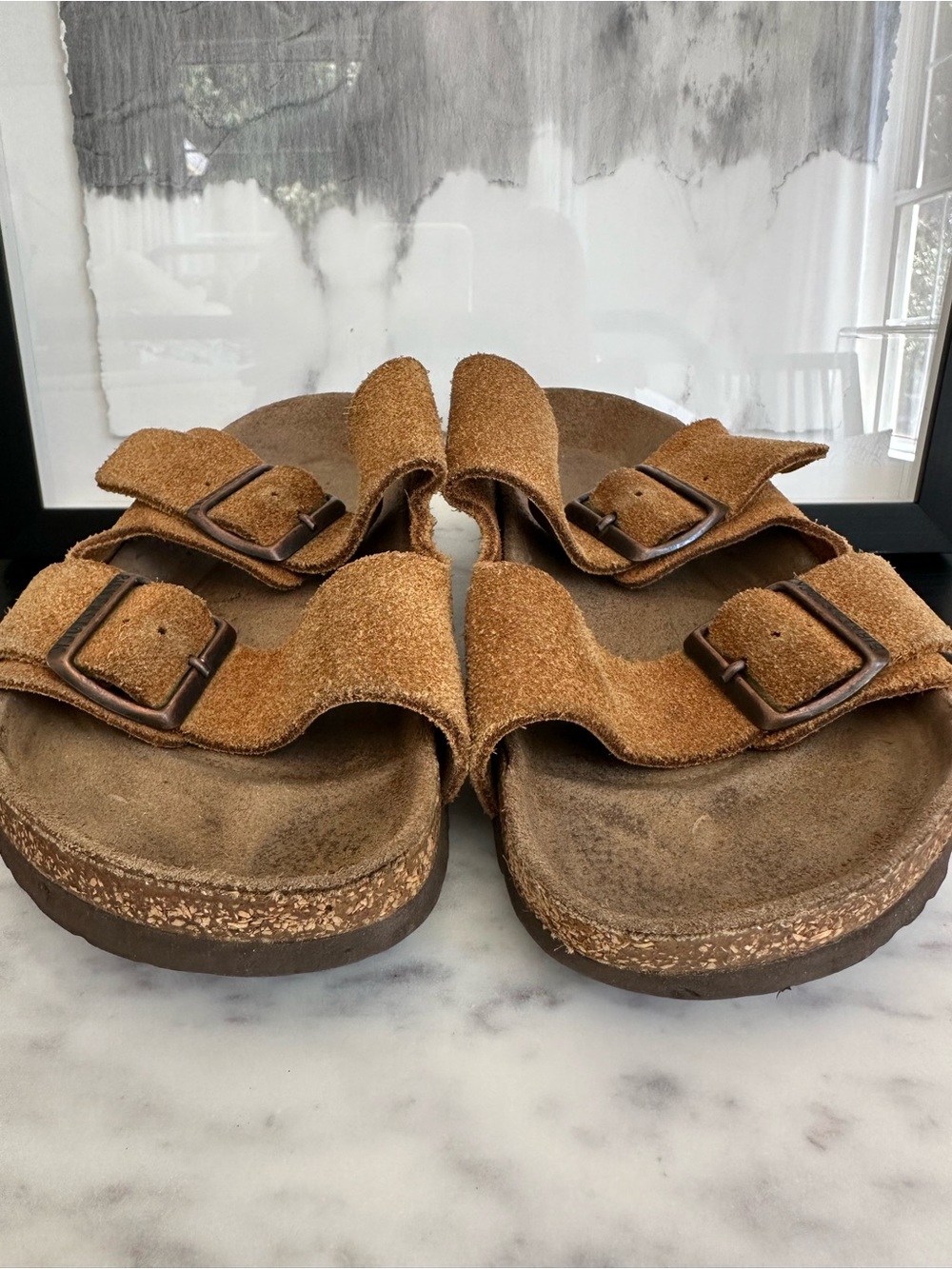 Birkenstock Classic Double-Strap Arizona Suede Sandals - Size 37/6.5 - Picture 5 of 7